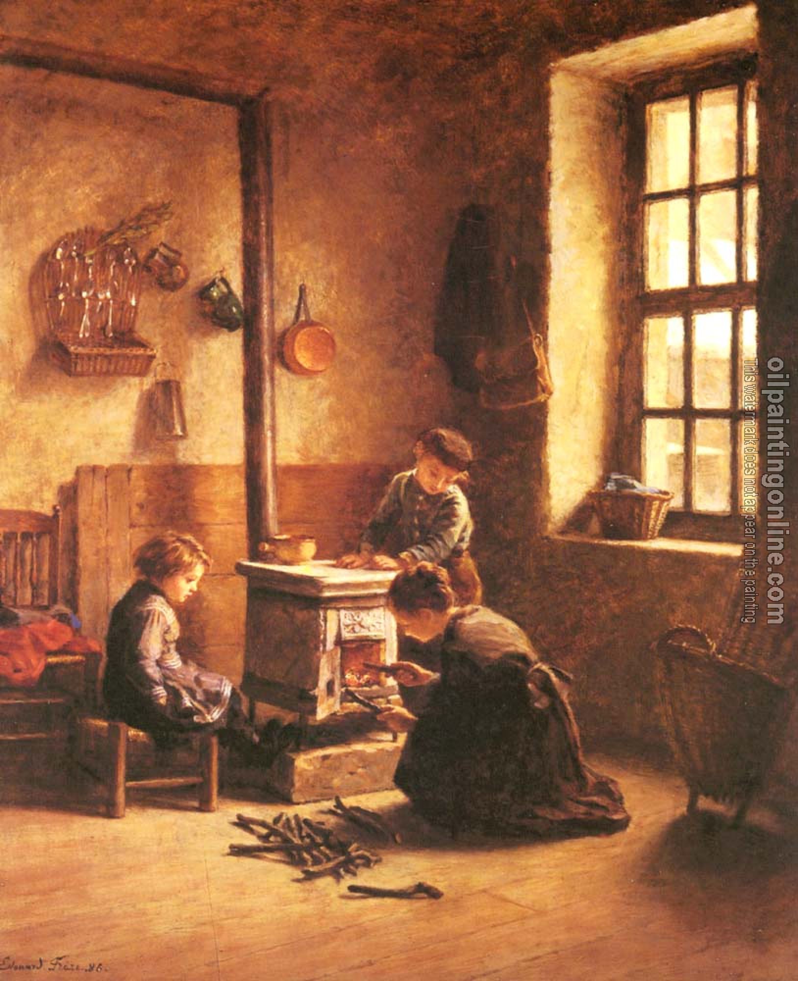 Pierre Edouard Frere - Lighting The Stove